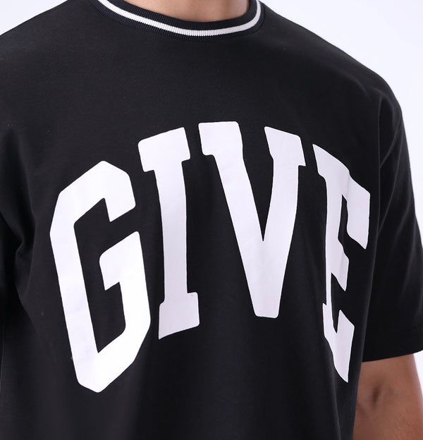 Oversized T-Shirt Give Black