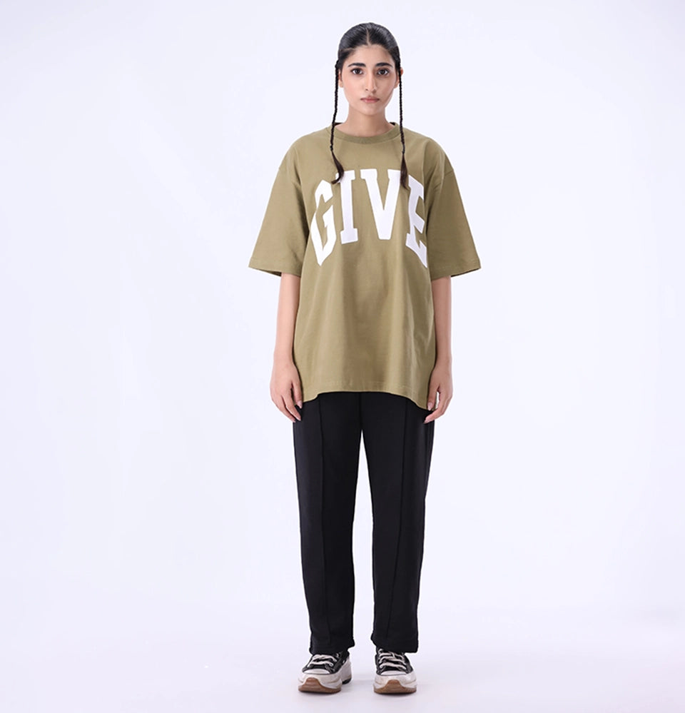 Oversized T-Shirt Give Olive