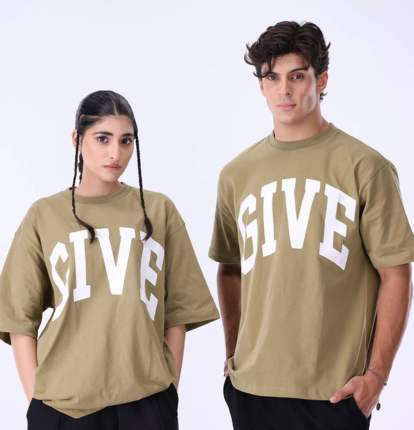 Oversized T-Shirt Give Olive